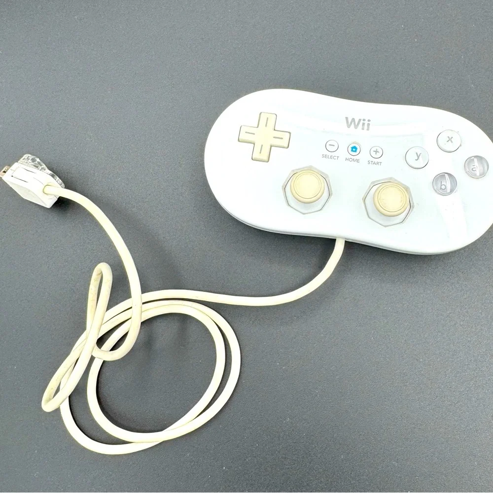 Nintendo Wii Classic Controller Gamepad White RVL-005 OEM Tested